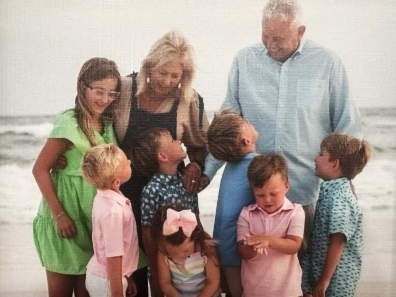 Family photo on the beach